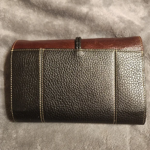 VINTAGE Brighton all leather wallet/crossbody purse/with original pen - Picture 2 of 11